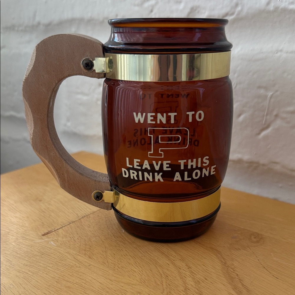 Vintage Siesta Ware Amber Glass Mug